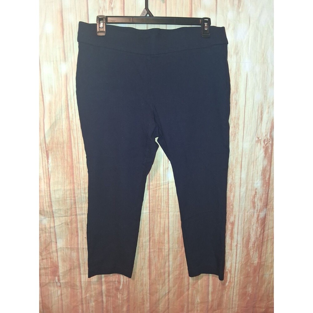 Worthington Navy Taper Pull-on Ankle Pants Sz XLS